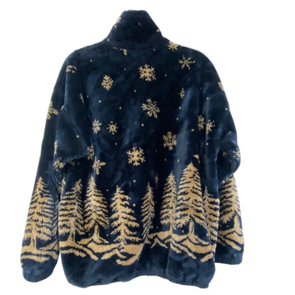 Mazmania Plush Pine Tree Snowflake Jacket - Picture 2 of 6